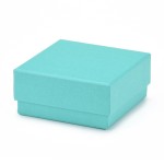 Cardboard Jewellery Display Boxes (Turquoise) 7.5 x 7.5 x 3.5cm- 6 Pcs